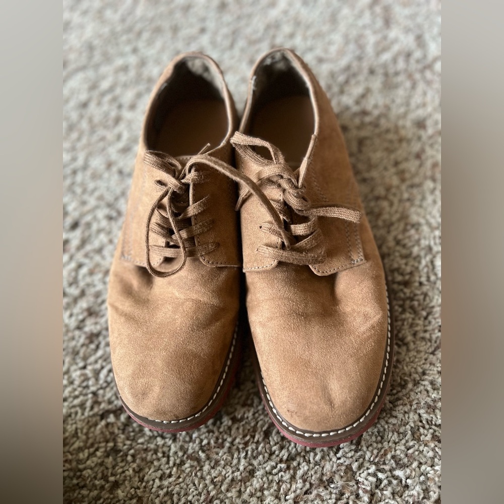 Sperry Oxford Shoes Caspian Boys Light Brown Suede Size 6.5
